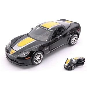 CHEVROLET CORVETTE Z06 GT1 2009 BLACK/YELLOW 1:24 Maisto Auto Stradali Modellino