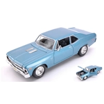 CHEVROLET NOVA SS 1970 METALLIC LIGHT BLUE 1:24 Maisto Auto Stradali Modellino