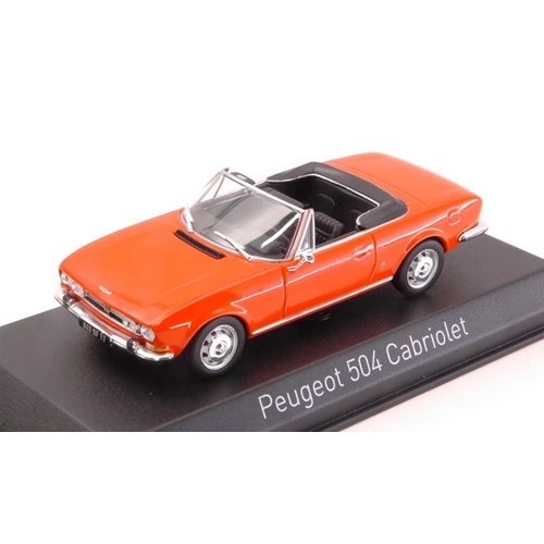 PEUGEOT 504 CABRIOLET 1970 CAPUCINE YELLOW 1:43 Norev Auto Stradali Modellino