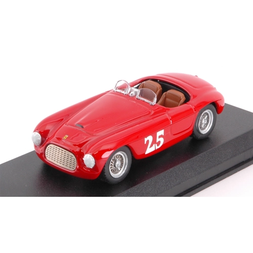 FERRARI 166 TOURING BARCHETTA N.25 WINNER PALM SPRINGS 1951 M.LEWIS 1:43 Art Model Auto Competizione Modellino