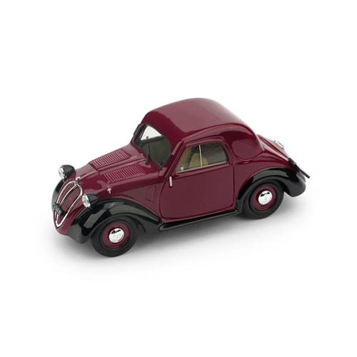 FIAT 500A TOPOLINO 1a SERIE TETTO METALLICO 1936 AMARANT/BLACK 1:43 Brumm Auto d'Epoca Modellino