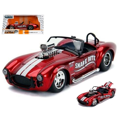 SHELBY COBRA 427 S/C 1965 SNAKE BITE METALLIC RED 1.24 Jada Toys Tuning Modellino