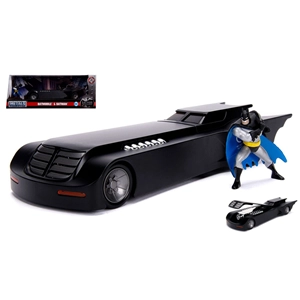 BATMOBILE 1992 "THE ANIMATED TV SERIES" WITH BATMAN FIGURE 1:24 Jada Toys Movie Modellino