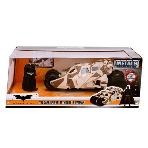 BATMOBILE THE DARK KNIGHT WITH BATMAN FIGURE 1:24 Jada Toys Movie Modellino