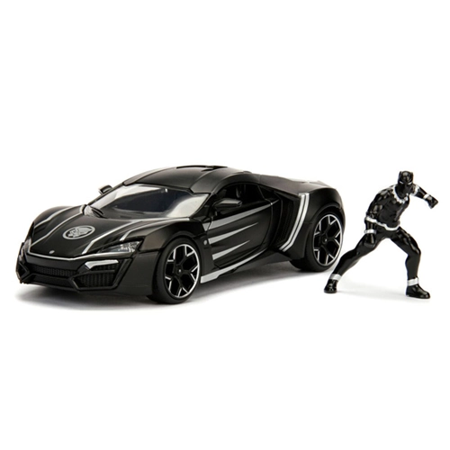 BLACK PANTHER 2010 WITH LYKAN HYPERSPORT 1:24 Jada Toys Movie Modellino