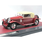 BUGATTI TYPE 46 FAUX CABRIOLET VETH & ZOON 1930 RED/BEIGE 1:43 Matrix Scale Models Auto d'Epoca Modellino