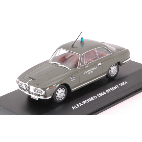 ALFA ROMEO 2600 SPRINT 1964 POLIZIA 1:43 Edison Giocattoli Forze dell'Ordine Modellino