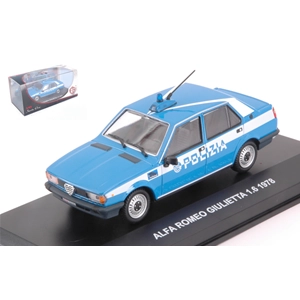 ALFA ROMEO GIULIETTA 1.6 1978 POLIZIA 1:43 Edison Giocattoli Forze dell'Ordine Modellino