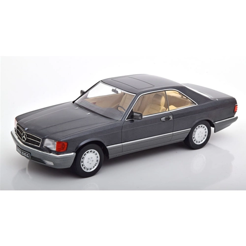 MERCEDES 560 SEC COUPE C126 1980 METALLIC ANTHRACITE 1:18 KK Scale Auto Stradali Modellino