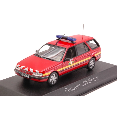 PEUGEOT 405 BREAK 1991 "POMPIERS" 1:43 Norev Pompieri Modellino