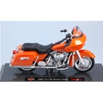 HARLEY DAVIDSON FLTR ROAD GLIDE 2002 METALLIC ORANGE 1:18 Maisto Moto Modellino