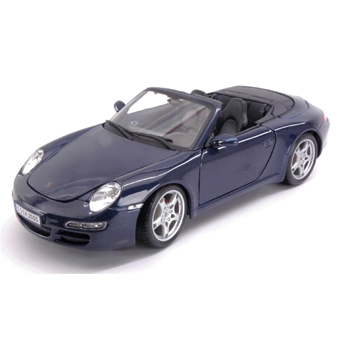 PORSCHE 911 CARRERA S CABRIO 2005 BLUE 1:18 Maisto Auto Stradali Modellino