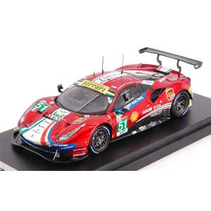 FERRARI 488 GTE EVO N.51 22nd LE MANS 2018 PIER GUIDI-CALADO-SERRA 1:43 Looksmart Auto Competizione Modellino