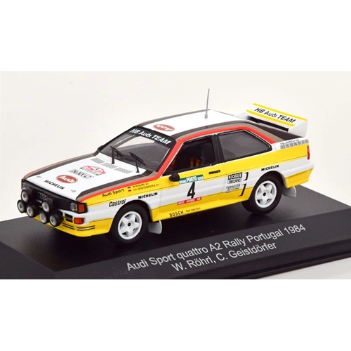 AUDI QUATTRO A2 TEAM AUDI SPORT N.4 6th RALLY PORTUGAL 1984 W.ROHRL-C.GEISTDORFER 1:43 CMR Classic Model Replicars Auto Competizione Modellino
