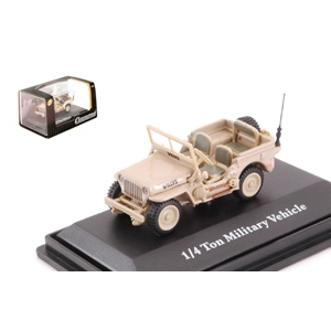 JEEP 1/4 TON MILITARY 1941 VEHICLE SABBIA 1:72 Cararama Mezzi Militari Modellino