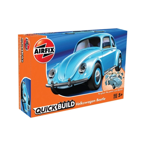 QUICK BUILD VW BEETLE LIGHT BLUE Airfix Kit Auto Modellino