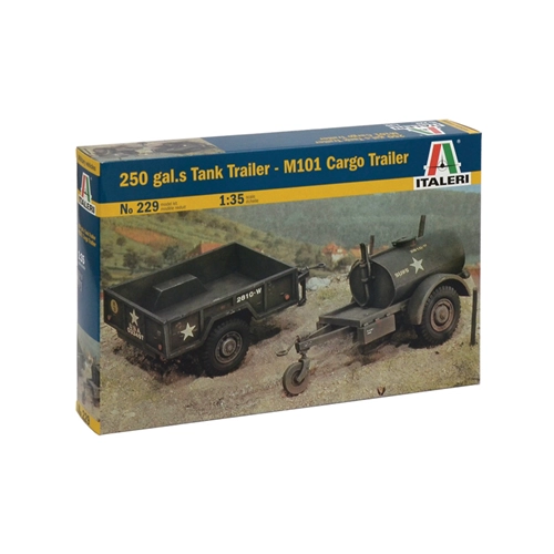 GAL.S TANK TRAILER AND M101 KIT 1:35 Italeri Kit Mezzi Militari Modellino