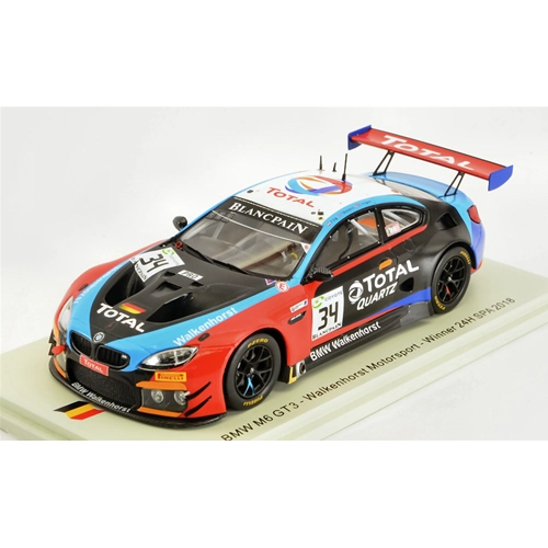 BMW M6 GT3 N.34 WINNER 24 H SPA 2018 BLOMQVIST-KROGNES-ENG 1:43 Spark Model Auto Competizione Modellino