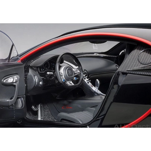 BUGATTI CHIRON 2017 NOCTURNA BLACK 1:18 AutoArt Auto Stradali Modellino