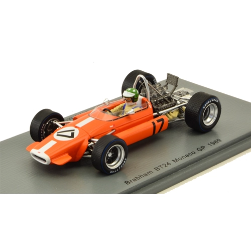 BRABHAM BT24 SILVIO MOSER 1969 N.17 DNF MONACO GP 1:43 Spark Model Formula 1 Modellino