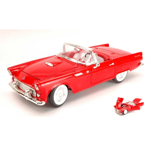 FORD THUNDERBIRD CONVERTIBLE HARD TOP 1955 RED 1:18 Yat Ming Auto Stradali Modellino