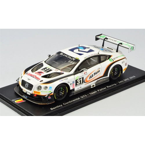 BENTLEY CONTINENTAL GT3 N.31 24 H SPA 2018 SMITH-PIERCE-MEYRICK-MORRIS 1:43 Spark Model Auto Competizione Modellino