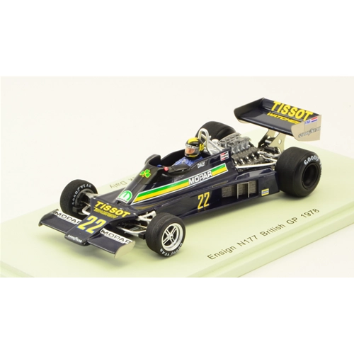 ENSIGN N177 DEREK DALY 1978 N.22 DNF BRITISH GP 1:43 Spark Model Formula 1 Modellino
