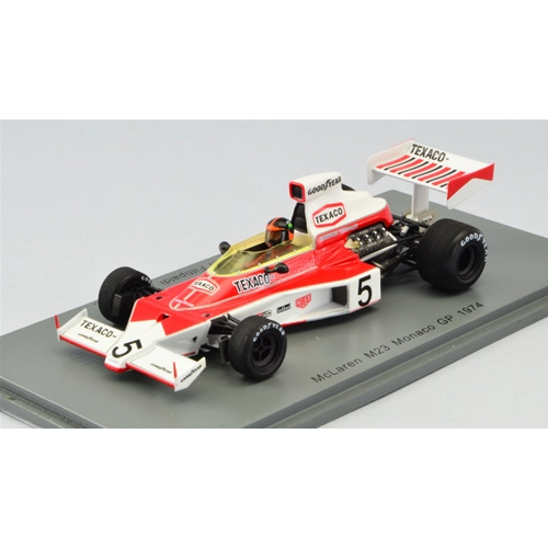 MC LAREN M23 EMERSON FITTIPALDI 1974 N.5 5th MONACO GP 1:43 Spark Model Formula 1 Modellino