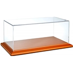 MOLSHEIM DISPLAY CASE WITH CHERRY COLOR WOOD BASE mm 325x165x125 1:18 Atlantic-case Vetrine Modellino