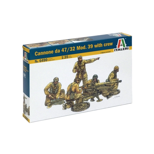CANNONE DA 47/32 MOD.39 WITH CREW KIT 1:35 Italeri Kit Mezzi Militari Modellino