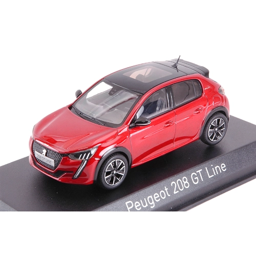 PEUGEOT e-208 GT 2019 RED 1:43 Norev Auto Stradali Modellino