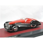 JAGUAR SS100 2,5 LITRE ROADSTER VANDEN PLAS 1939 RED/BLACK 1:43 Matrix Scale Models Auto d'Epoca Modellino