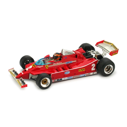 FERRARI 126 C G.VILLENEUVE 1980 N.27 PROVE IMOLA GP 1:43 Brumm Formula 1 Modellino