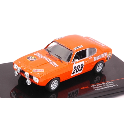FORD CAPRI MKI N.203 RALLY MONTE CARLO 1973 SCHIMPF-ZAUNER 1:43 Ixo Model Auto Rally Modellino