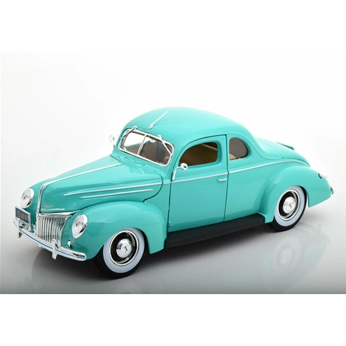 FORD DELUXE COUPE' 1939 TURQUOISE 1:18 Maisto Auto d'Epoca Modellino
