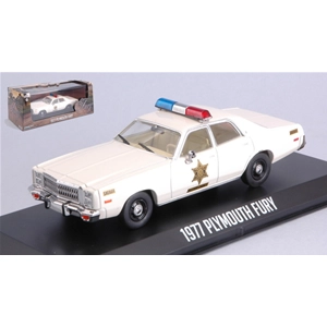 PLYMOUTH FURY HAZZARD COUNTY SHERIFF WHITE 1:43 Greenlight Movie Modellino