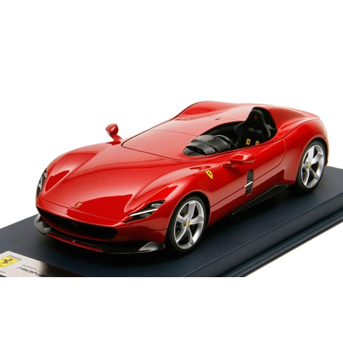 FERRARI MONZA SP1 PARIS AUTO SHOW 2018 RED WITH SHOWCASE 1:18 Looksmart Auto Stradali Modellino