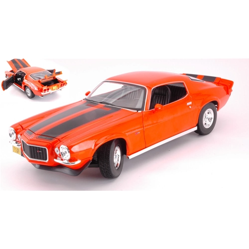 CHEVROLET CAMARO Z/28 1971 ORANGE 1:18 Maisto Auto Stradali Modellino