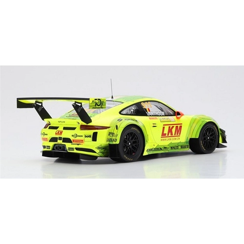 PORSCHE 911 GT3 N.911 FIA GT WORLD CUP MACAU 2018 LAURENS VANTHOOR 1:18 Spark Model Auto Competizione Modellino
