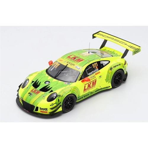 PORSCHE 911 GT3 N.911 FIA GT WORLD CUP MACAU 2018 LAURENS VANTHOOR 1:18 Spark Model Auto Competizione Modellino