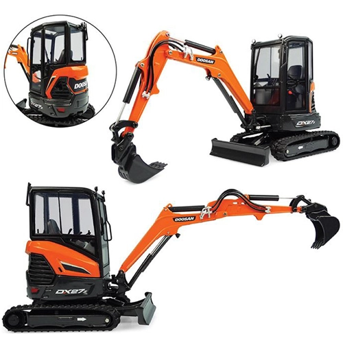 MINI ESCAVATORE CINGOLATO DOOSAN DX27Z 1:25 Universal Hobbies Mezzi Industriali Modellino