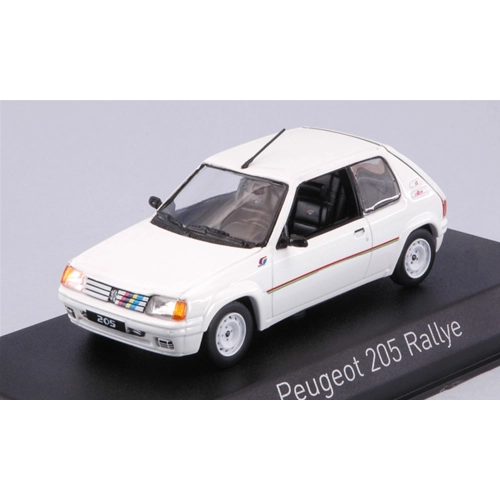 PEUGEOT 205 RALLYE 1988 WHITE 1:43 Norev Auto Stradali Modellino