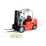MULETTO BT BRANDED FORKLIFT ORANGE 4 WHEELS 1:23 Ros Mezzi Industriali Modellino