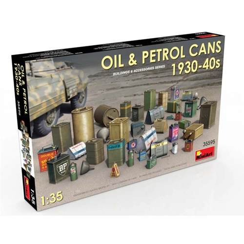 OIL & PETROL CANS 1930-40s KIT 1:35 Miniart Kit Diorami Modellino