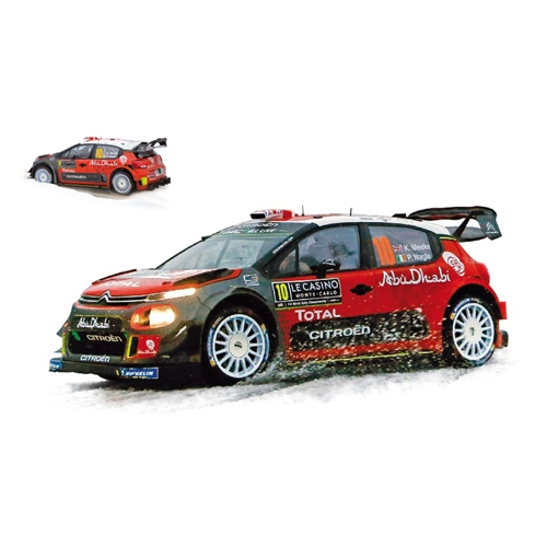 CITROEN C3 WRC N.10 4th MONTE CARLO 2018 K.MEEKE-P.NAGLE 1:18 Norev Auto Rally Modellino