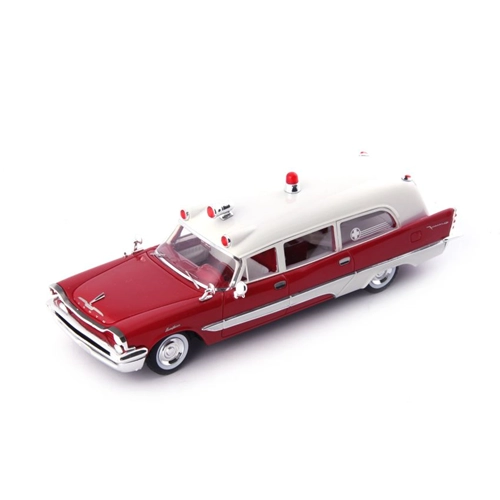DE SOTO FIRESWEEP MEMPHIAN AMBULANCE 1957 RED-WHITE 1:43 Autocult Ambulanze Modellino