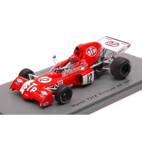 MARCH 721X NIKI LAUDA 1972 N.12 BELGIAN GP 1:43 Spark Model Formula 1 Modellino
