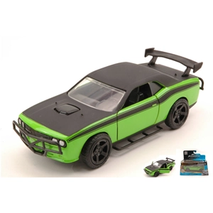 DODGE LETTY'S CHALLENGER SRT8 OFF ROAD 2008 FAST & FURIOUS VII GREEN/BLACK 1:32 Jada Toys Movie Modellino