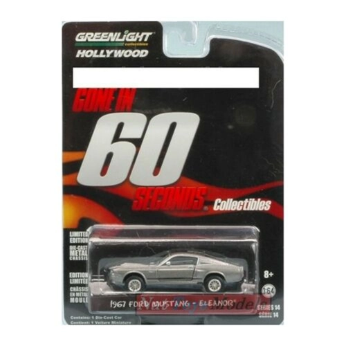 FORD MUSTANG SHELBY GT500 1967 "ELEANOR GONE IN 60 SECONDS" GREEN W.1:64 Greenlight Movie Modellino