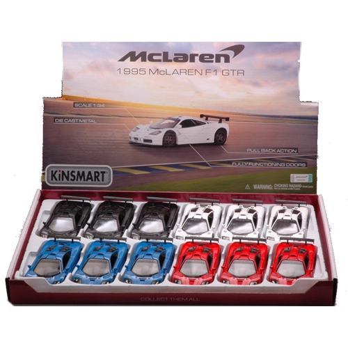 MC LAREN F1 GTR 1995 cm 12 (1 Modellino a Scelta) 1:34 Kinsmart Modellismo Giocattolo Modellino